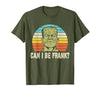 Can I Bee Frank Halloween Halloween Tee Can I be Frank? Funny Horror Frankenstein Tee T-Shirt - size chart
