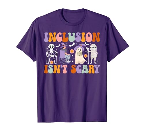 Halloween Applied Behavior Analysis Ghost Groovy Spooky ABA Therapist Halloween Groovy ABA Therapy T-Shirt - size chart