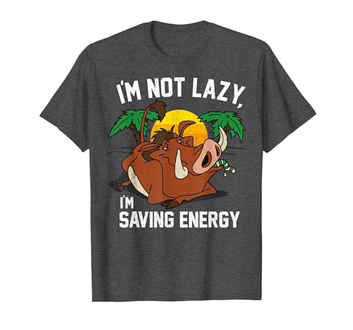 Disney Lion King Lazy Pumbaa Graphic T-Shirt T-Shirt - size chart