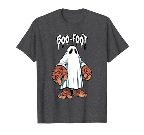 Spooky Bigfoot Sasquatch Ghost Halloween Humor Fun Boo Foot Bigfoot Ghost Sasquatch Halloween Funny Humor T-Shirt - size