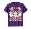 Read More Books Ghost Halloween Teacher Outfits Read More Books Ghosts Reading Book Funny Teacher Halloween T-Shirt - size