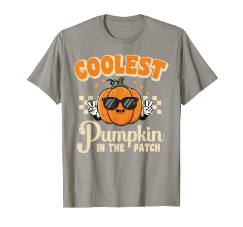 Halloween Shirts For Women Men Kids Boys Girls Halloween Coolest Pumpkin in Patch Costume Boys Kids Youth T-Shirt - size