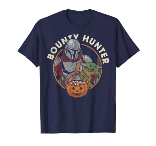 Star Wars The Mandalorian Halloween Candy Bounty Hunter T-Shirt - size chart