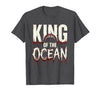 Mademark King of the Ocean Mens Shark Graphic Design T-Shirt - size chart