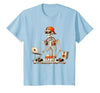 Funny Skeleton DJ Halloween Men Outfit Skeleton DJ Halloween Costume Turntable Music Funny Men Boys T-Shirt - size chart