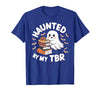 Halloween Student Books Lovers Haunted By My TBR Haunted By My TBR Cute Ghost Book Reading Teacher Halloween T-Shirt - size