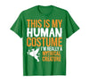 This is My Human Costume Mythical Creature - Halloween Funny T-Shirt - size chart