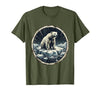 Mademark Polar Bear Drifting on Ice Floe Illustration T-Shirt - size chart