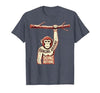 Mademark Hanging Around Doing Nothing Funny Monkey Design T-Shirt - Men - size chart