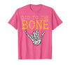 Mens Halloween Shirts For Dad Daddy Papa Men Halloween Dad to The Bone Skeleton Hand Fun Papa Costume Men T-Shirt - size