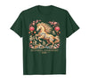 Chinese New Year 1990 Birthday Fortune Prosper Red Festive 2026 Horse Lady Crazy Wild Soul Calm Heart Lunar T-Shirt - size chart