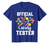 Candy Tester Sweets Lover Gifts & Apparel Official Candy Tester Halloween Costume Boys Girls Kids T-Shirt - size chart