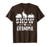 Show Rabbit Grandma T-Shirt — design detail
