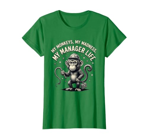 Mademark My Monkeys My Madness My Manager Life Circus Design T-Shirt - Women - size chart