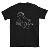 Generic Horse T-Shirt, Horse Silhouette Outline Graphic Equestrian Riding #25D3 - Black