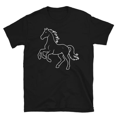Generic Horse T-Shirt, Horse Silhouette Outline Graphic Equestrian Riding #25D3