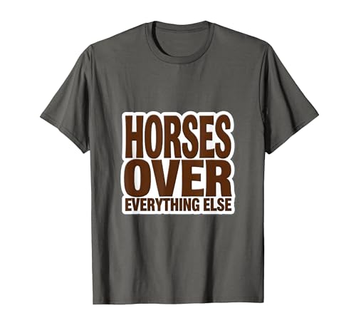 Mademark Horses Over Everything Equestrian Design T-Shirt - Men - size chart