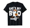Funny Couples Halloween Matching Couple Outfits He's My Boo Matching Couple Halloween Couples She's My Boo T-Shirt - size