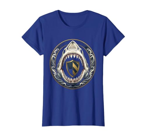 Mademark Shark Open Jaw Teeth Graphic Design T-Shirt - size chart