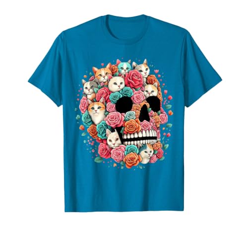 TS - SHOP - Kitty Skeleton Halloween Costume Idea Cat Skull - Kitty Skeleton Halloween Costume Idea T-Shirt - size chart
