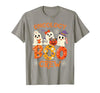Oncology Boo Crew Funny Ghost Halloween Spooky Costume Nurse T-Shirt - size chart