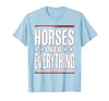 Mademark Horses Over Everything Equestrian Design T-Shirt - Men - size chart