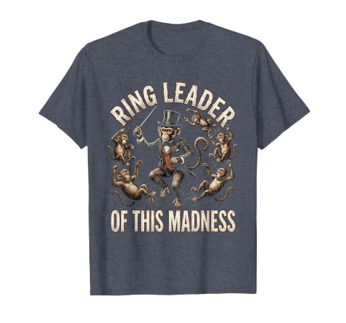 Mademark Ring Leader Of This Madness Circus Monkey Design T-Shirt - Men - size chart