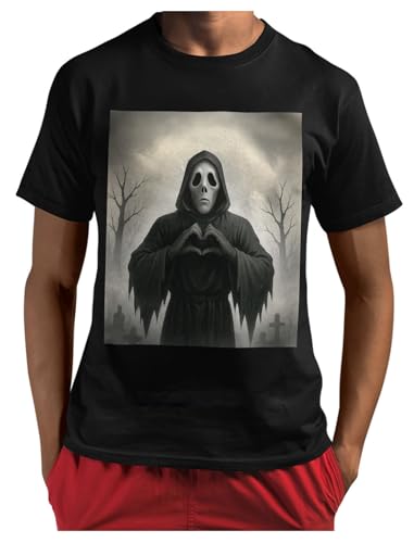 Tstars Pumpkin Halloween Shirt Men Scary Jack-O'-Lantern Face Funny Tee - size chart