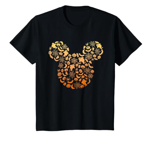 Disney Mickey Mouse Halloween Ghosts & Pumpkins Gradient T-Shirt - size chart