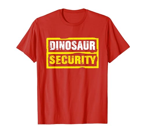 Halloween Dinosaur Security Costume RTees Halloween Adult Costume Dinosaur Security Dad Mom T-Shirt - size chart