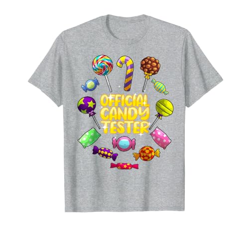 Funny Candy Lovers Gift Chocolate Candies Clothing Cool Candy for Boys Girls Kids Bar Lollipop Halloween Sweets T-Shirt -