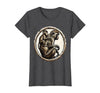 Mademark Baby Monkey Clinging to Mother's Back Design T-Shirt - Women - size chart
