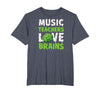 Scary Funny Halloween Party Decor and Supply Ideas Music Teachers Love Brains Funny Cute Teaching Halloween T-Shirt - size