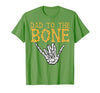 Mens Halloween Shirts For Dad Daddy Papa Men Halloween Dad to The Bone Skeleton Hand Fun Papa Costume Men T-Shirt - size