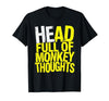 Mademark Head Full of Monkey Thoughts Funny Primate Design T-Shirt - Men - size chart