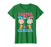Funny Bear Blue Pink Gender Reveal Men Women Keeper of The Gender Reveal Cute Bear Balloons Pink Or Blue T-Shirt - size chart