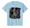 Scary Cyclist Skeleton Gifts Cycling Skeleton Mountain MTB Bicycle Cyclist Skeleton T-Shirt - size chart