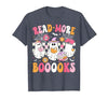 Read More Books Ghost Halloween Teacher Outfits Read More Books Ghosts Reading Book Funny Teacher Halloween T-Shirt - size