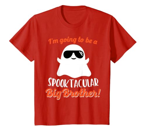 Halloween Pregnancy Announcements by HotW Big Brother Pregnancy Announcement Ghost Funny Boy Halloween T-Shirt - size chart