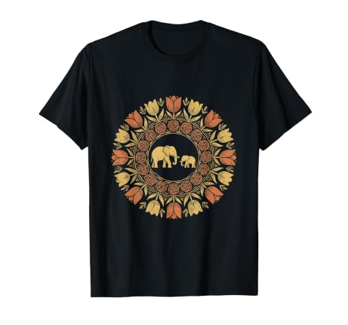 Mademark Mother Elephant and Baby Walking Through Tall Grass T-Shirt - Men - size chart