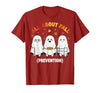 Fall Prevention Funny Ghost Autumn Halloween Gift Fall Prevention Funny Ghost Autumn Halloween Joke T-Shirt - size chart