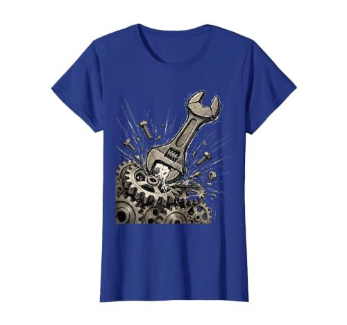 Mademark Monkey Wrench In The Gears Graphic Design T-Shirt - Women - size chart