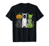 Halloween Tees for Women Men Kids Skeleton Cat Pumpkin Ghost Halloween Kitty Meow Girl Boy Kid T-Shirt - size chart