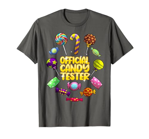 Funny Candy Lovers Gift Chocolate Candies Clothing Cool Candy for Boys Girls Kids Bar Lollipop Halloween Sweets T-Shirt -