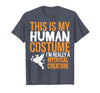 This is My Human Costume Mythical Creature - Halloween Funny T-Shirt - size chart