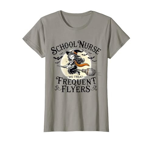 Spooky Halloween Costume School Teacher Student School Nurse Treat Frequent Flyer Witch Funny Halloween 2024 T-Shirt - size