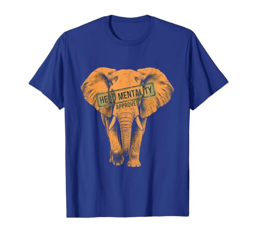 Mademark Herd Mentality Approved Elephant Design T-Shirt - Men - size chart