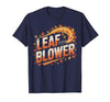 Funny Leaf Blower Fall Costume Couple Halloween Tee T-Shirt - size chart