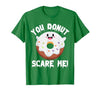 Donut Halloween Shirt Halloween Donut Costume Kids Men Women Doughnut Scare Me T-Shirt - size chart