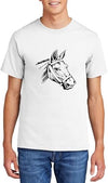 Comical Shirt Horse Graphic Top for Equestrian and Animal Lovers Cotton Tee Adult Youth Tall Men Women - size chart